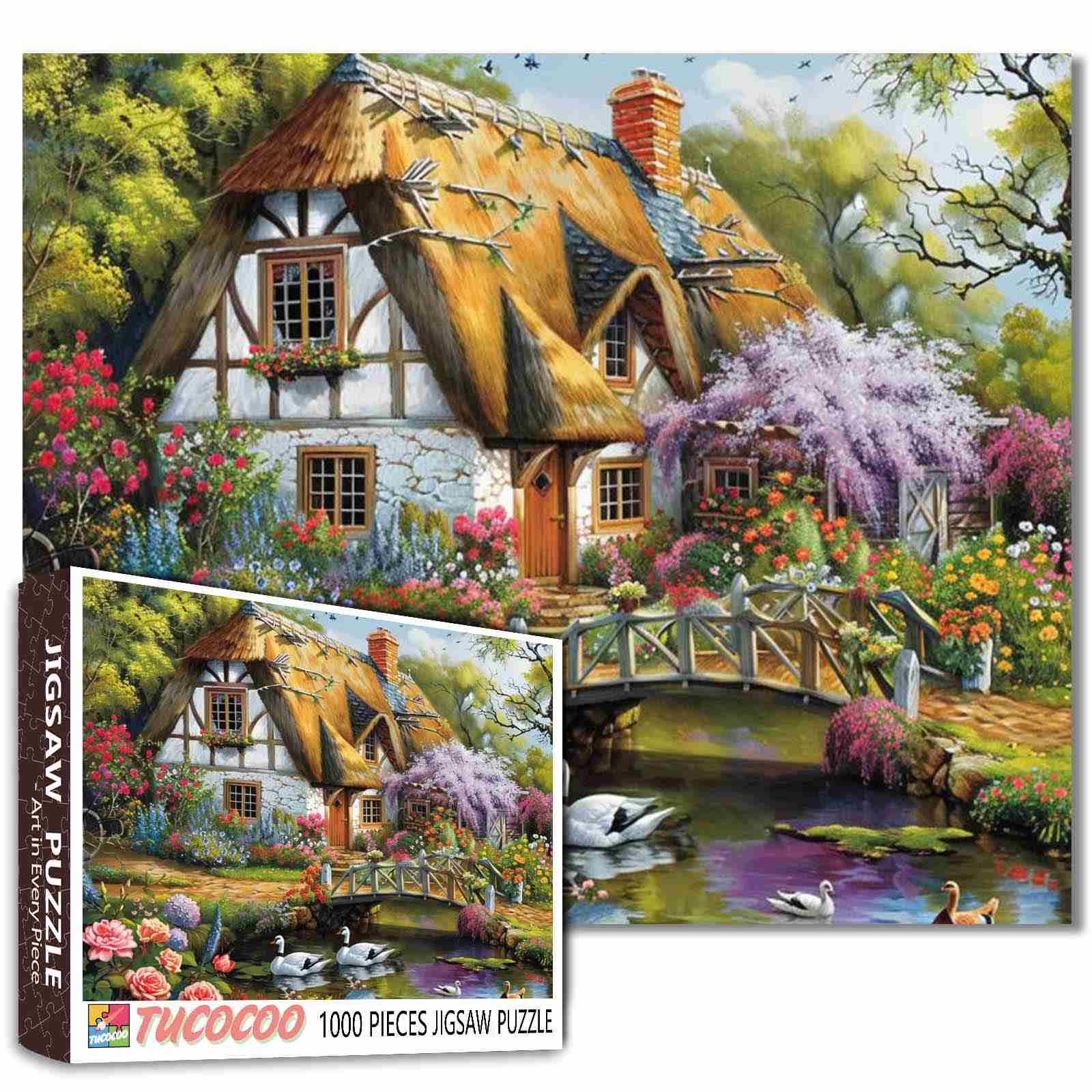 tucocoo-forest-cabin-goose-puzzle-1000-teile-h-tte image 1
