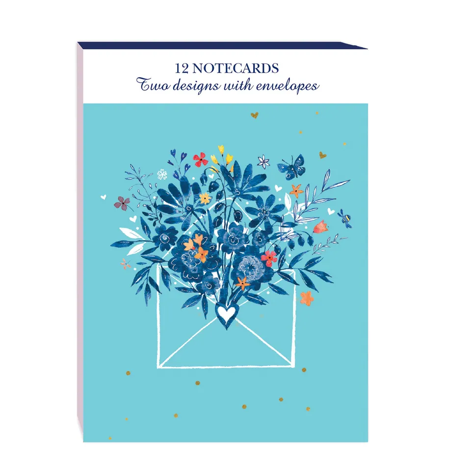 otter-house-blue-willow-briefkarten-set-12-karten-blumen image 1