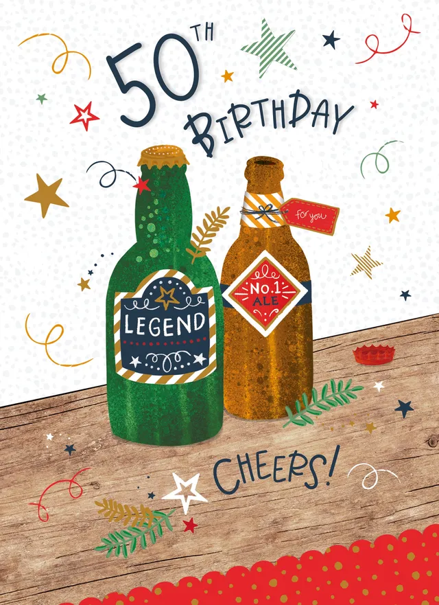 otter-house-age-to-celebrate-50-birthday-beers-geburtstagskarte image 1