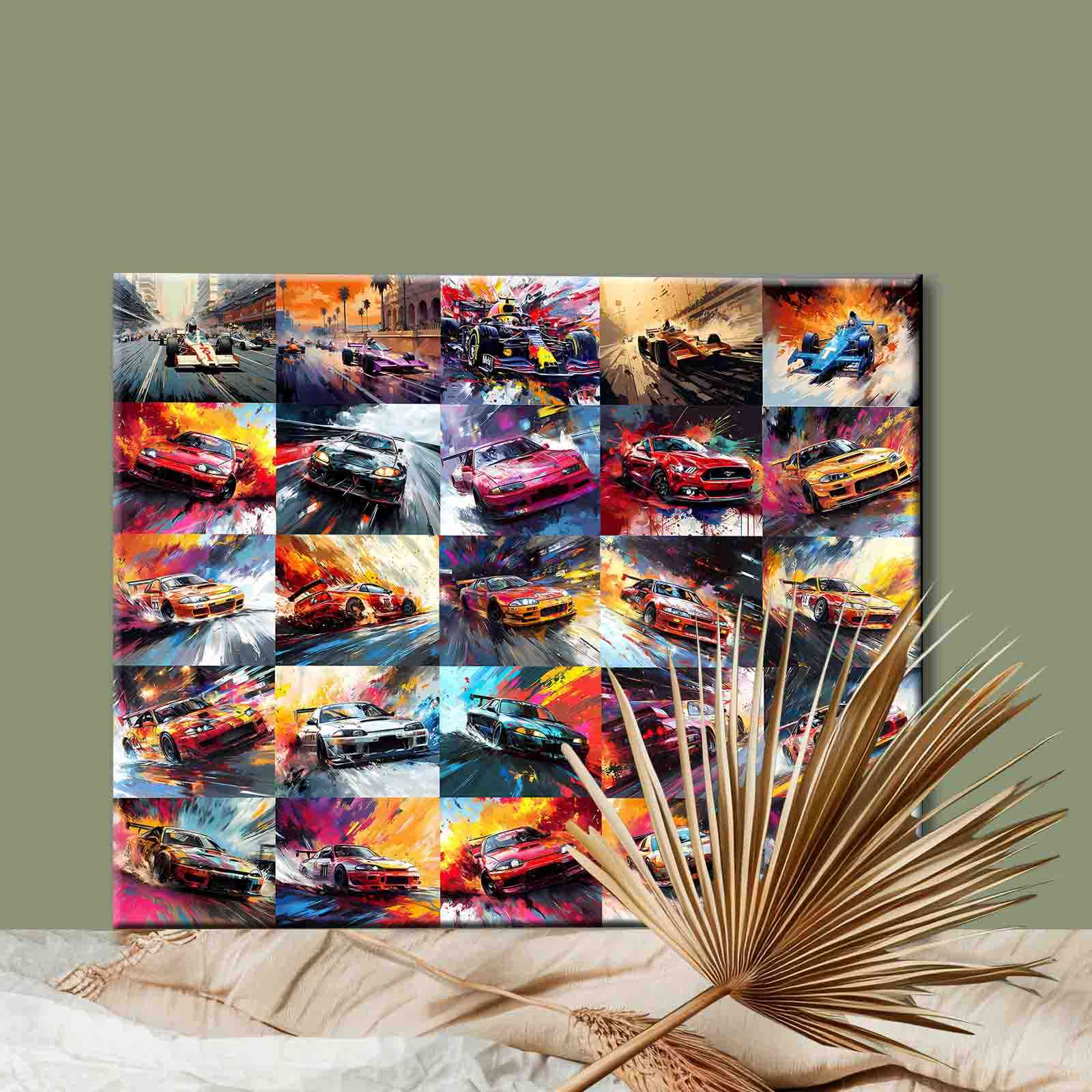 tucocoo-color-rush-race-car-malen-nach-zahlen-ohne-rahmen image 2