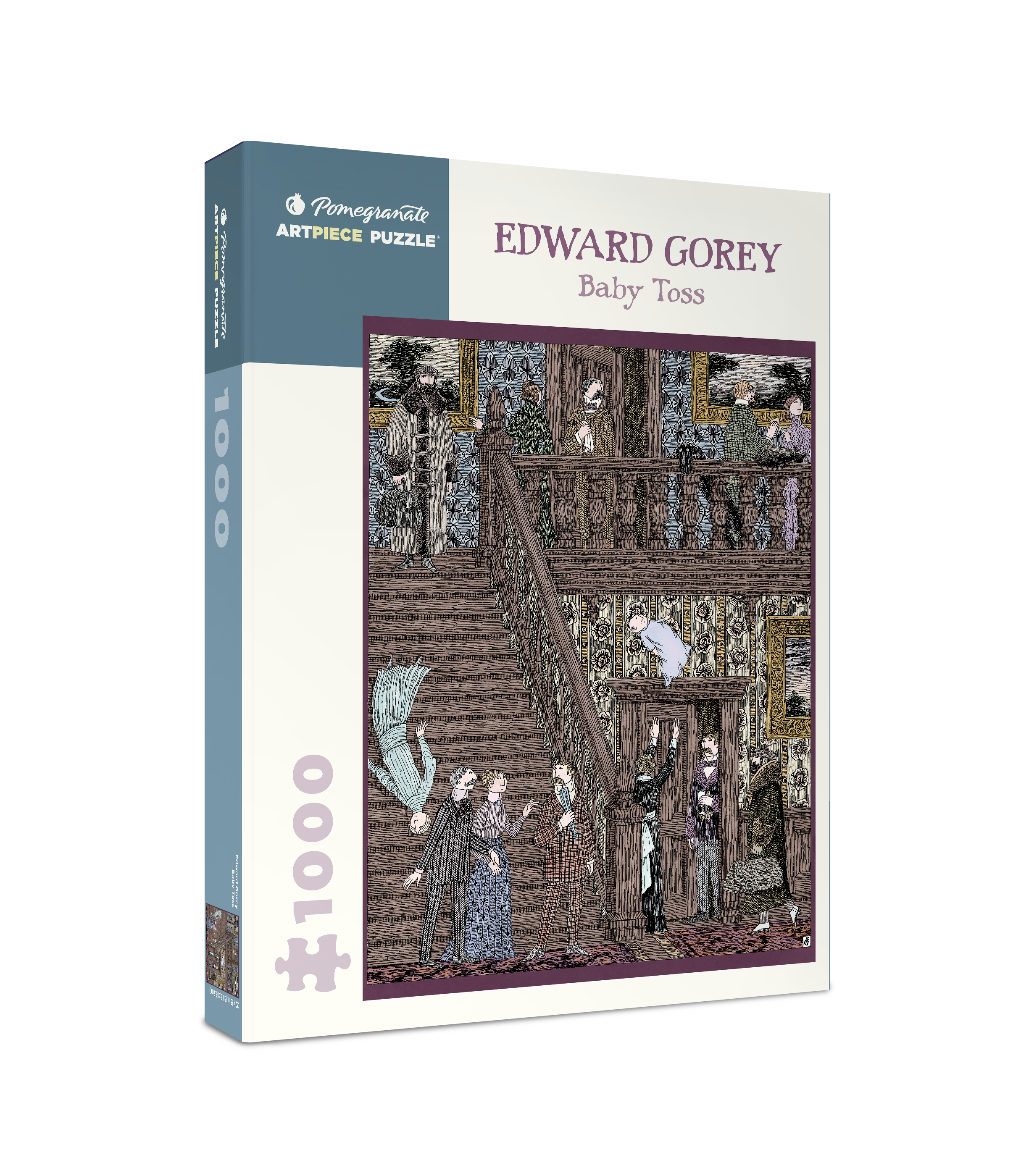 pomegranate-edward-gorey-baby-toss-puzzle-1000-teile-humor image 1