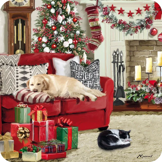 otter-house-christmas-weihnachtskarten-fireside-naps-10er-pack image 1