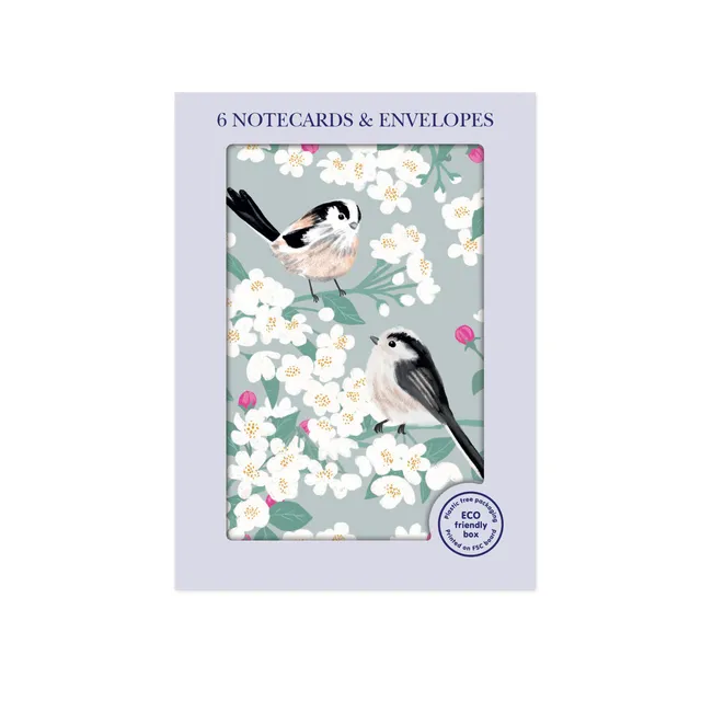 otter-house-stationery-mini-notecard-pack-rspb-white-blossom-6-karten image 1