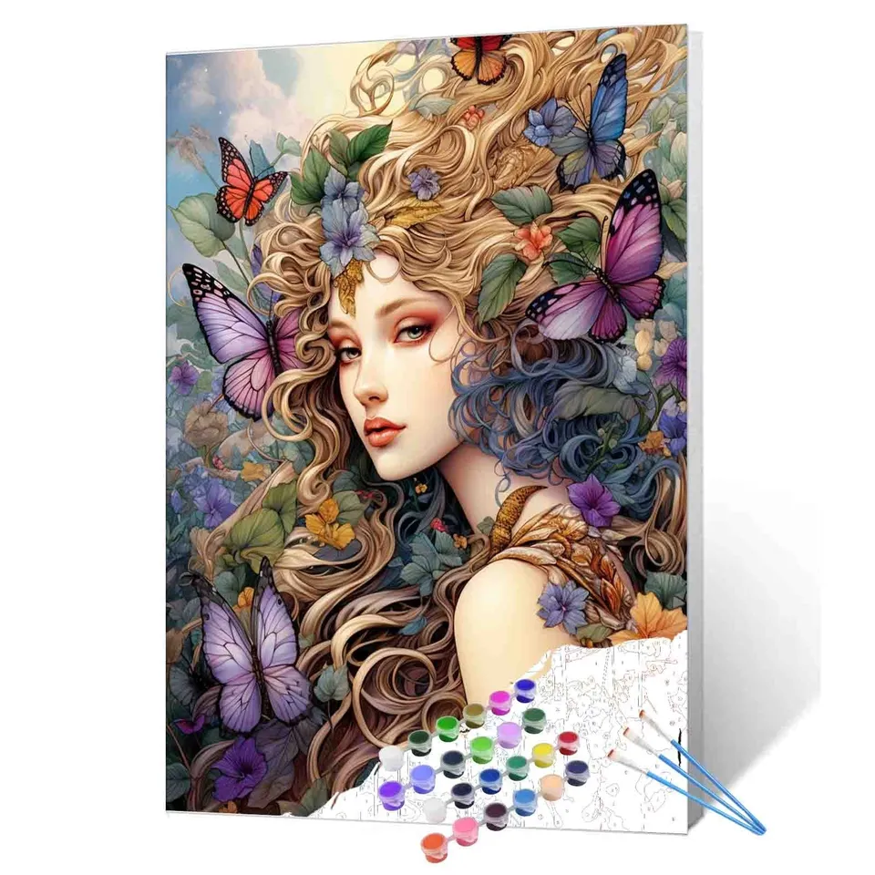tucocoo-paint-by-numbers-schmetterling-g-ttin-malen-nach-zahlen image 1