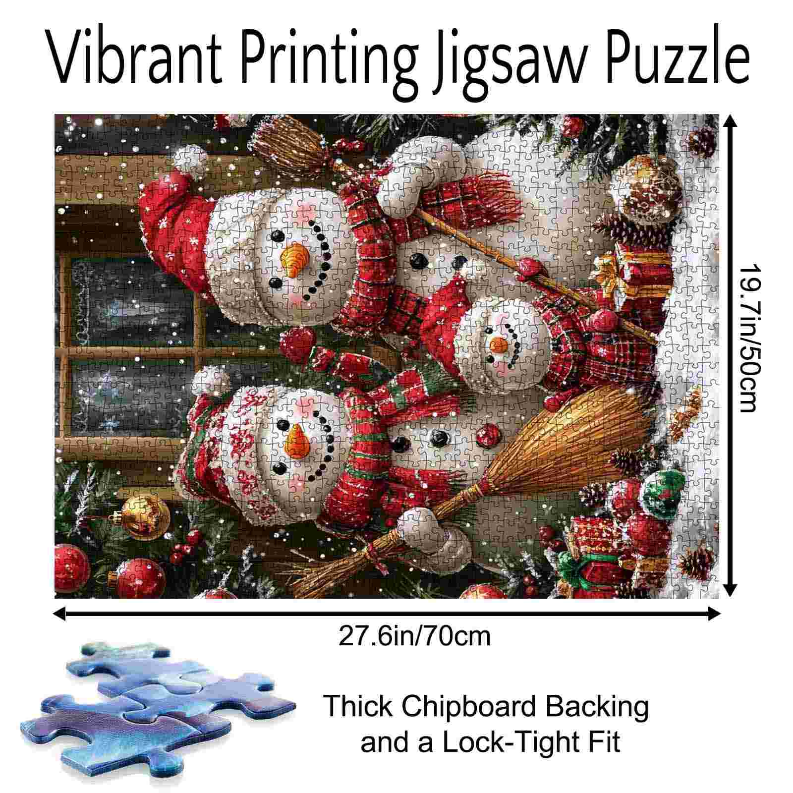 tucocoo-snowman-family-by-window-puzzle-1000-teile image 5