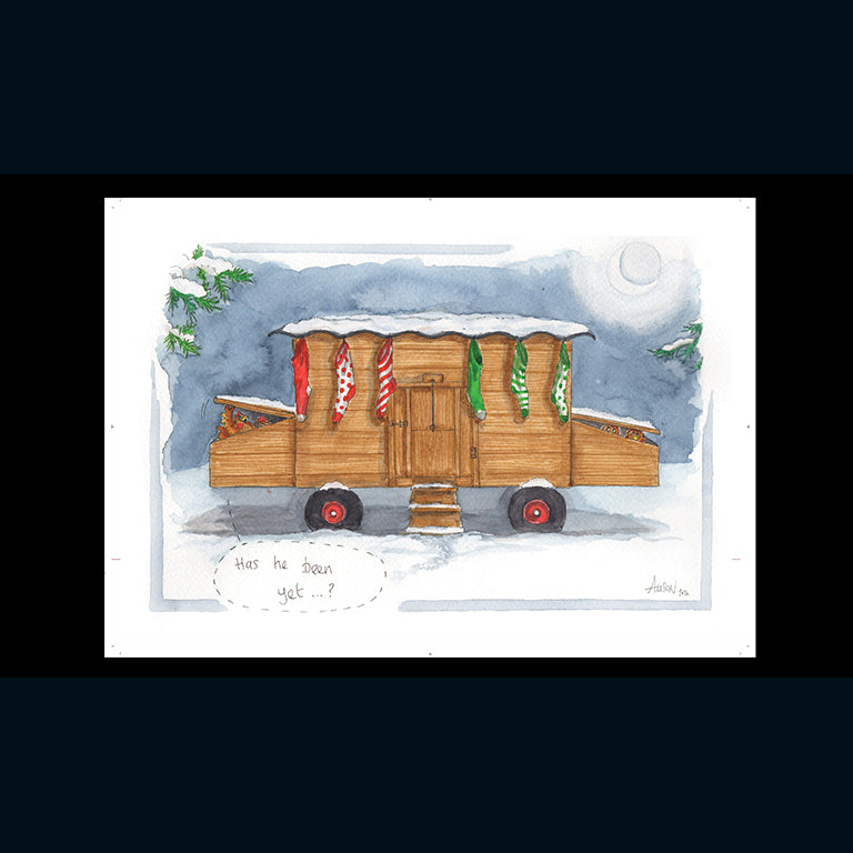 otter-house-christmas-has-he-been-yet-weihnachtskarte-huhn image 1