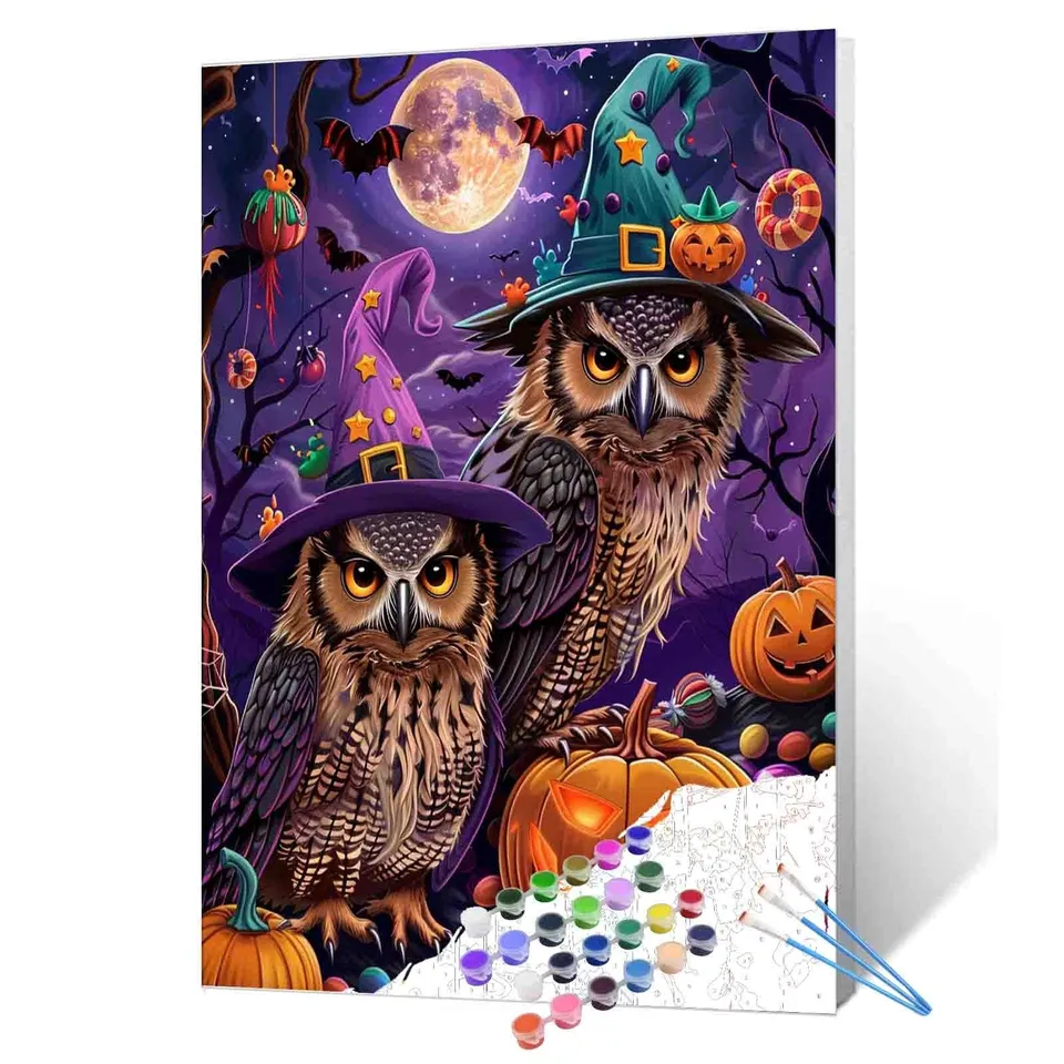 tucocoo-halloween-owls-candy-moonlight-malen-nach-zahlen-40x50 image 1
