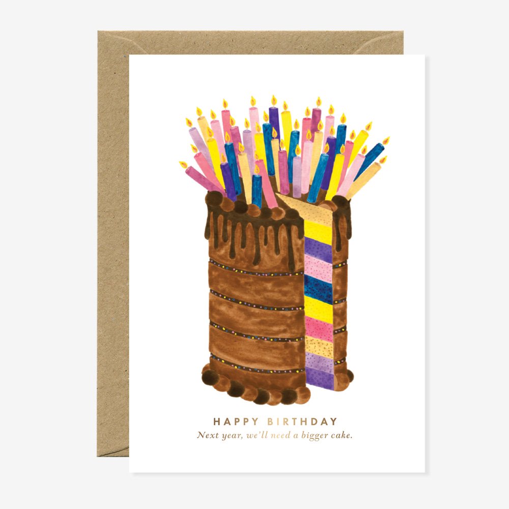 all-the-ways-to-say-bigger-cake-geburtstagskarte-a6-kuchen image 1