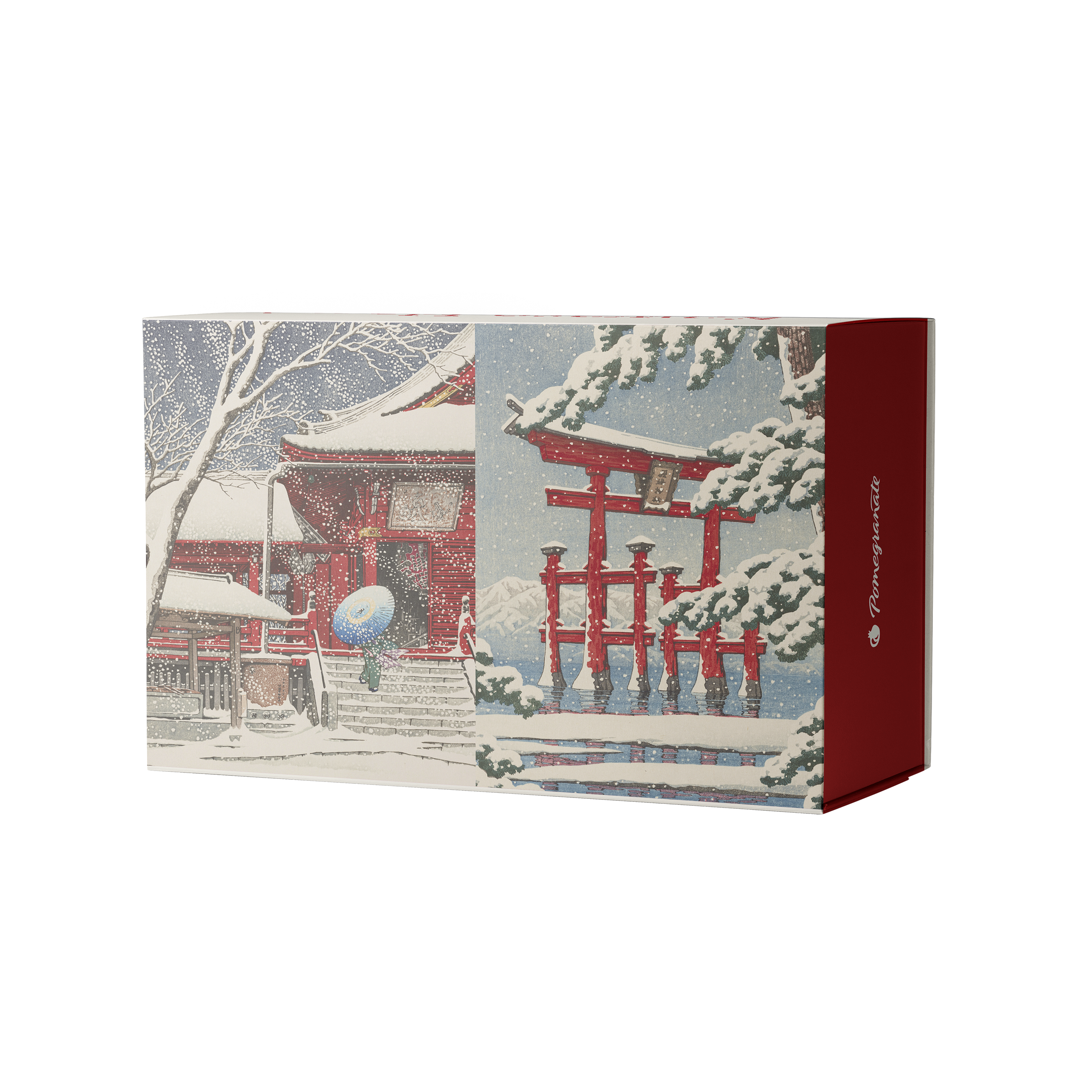 pomegranate-snowfall-120-teile-puzzle-hasui-beidseitig image 1