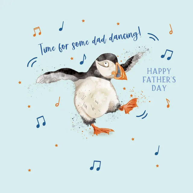 otter-house-dad-dancing-vatertagskarte-f-r-papa-lustig image 1