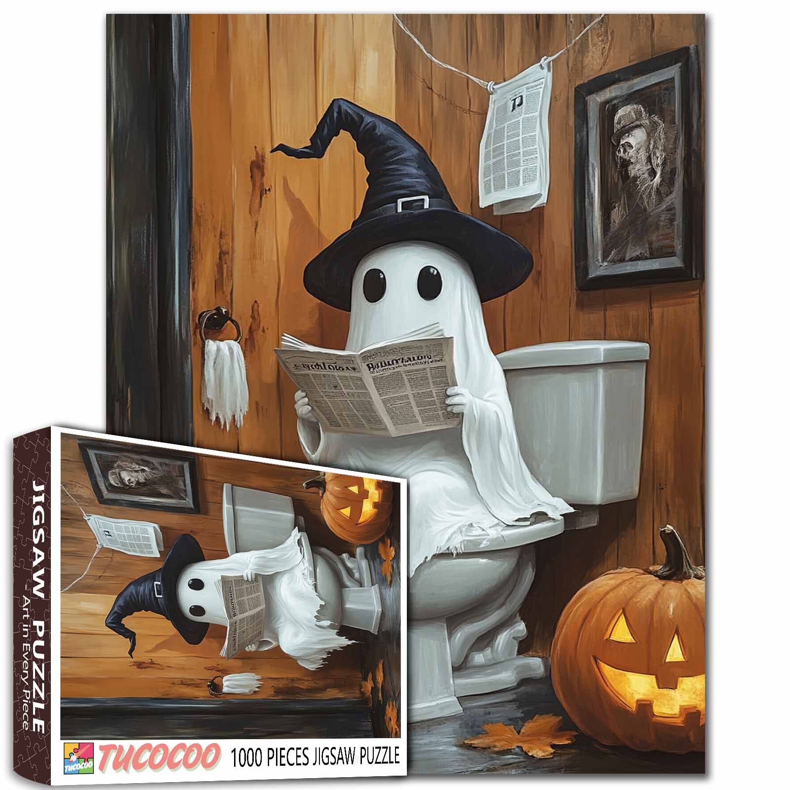 tucocoo-jigsaw-puzzles-toilet-ghost-break-puzzle-1000-teile-halloween image 1