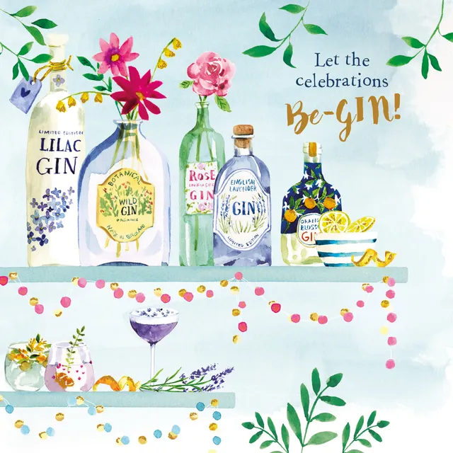 otter-house-birthday-treats-geburtstagskarte-pretty-gin-blumen image 1
