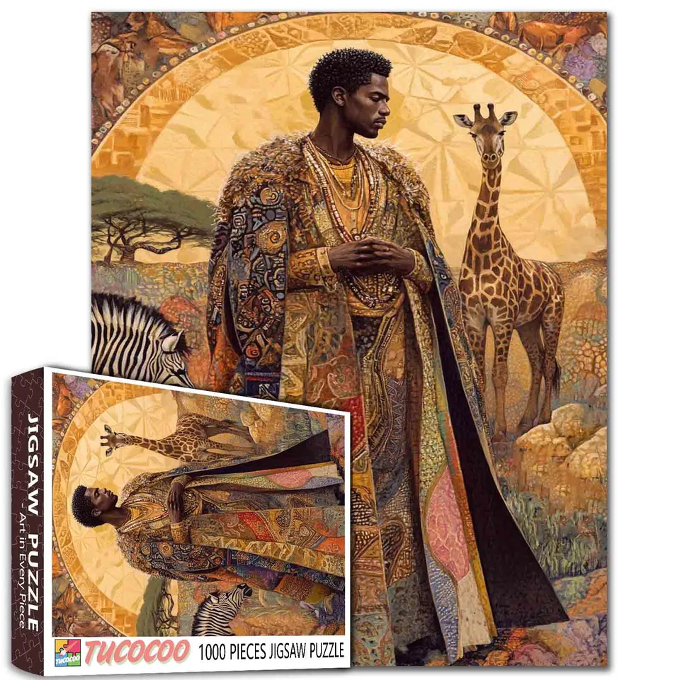 tucocoo-noble-king-and-nature-puzzle-1000-teile-afrika image 1