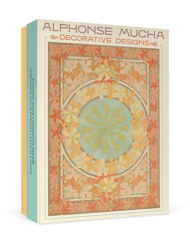 pomegranate-alphonse-mucha-decorative-designs-grusskarten-set image 1