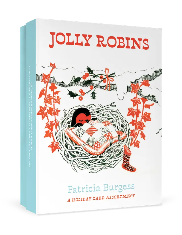 pomegranate-jolly-robins-weihnachtskarten-set-rotkehlchen image 1