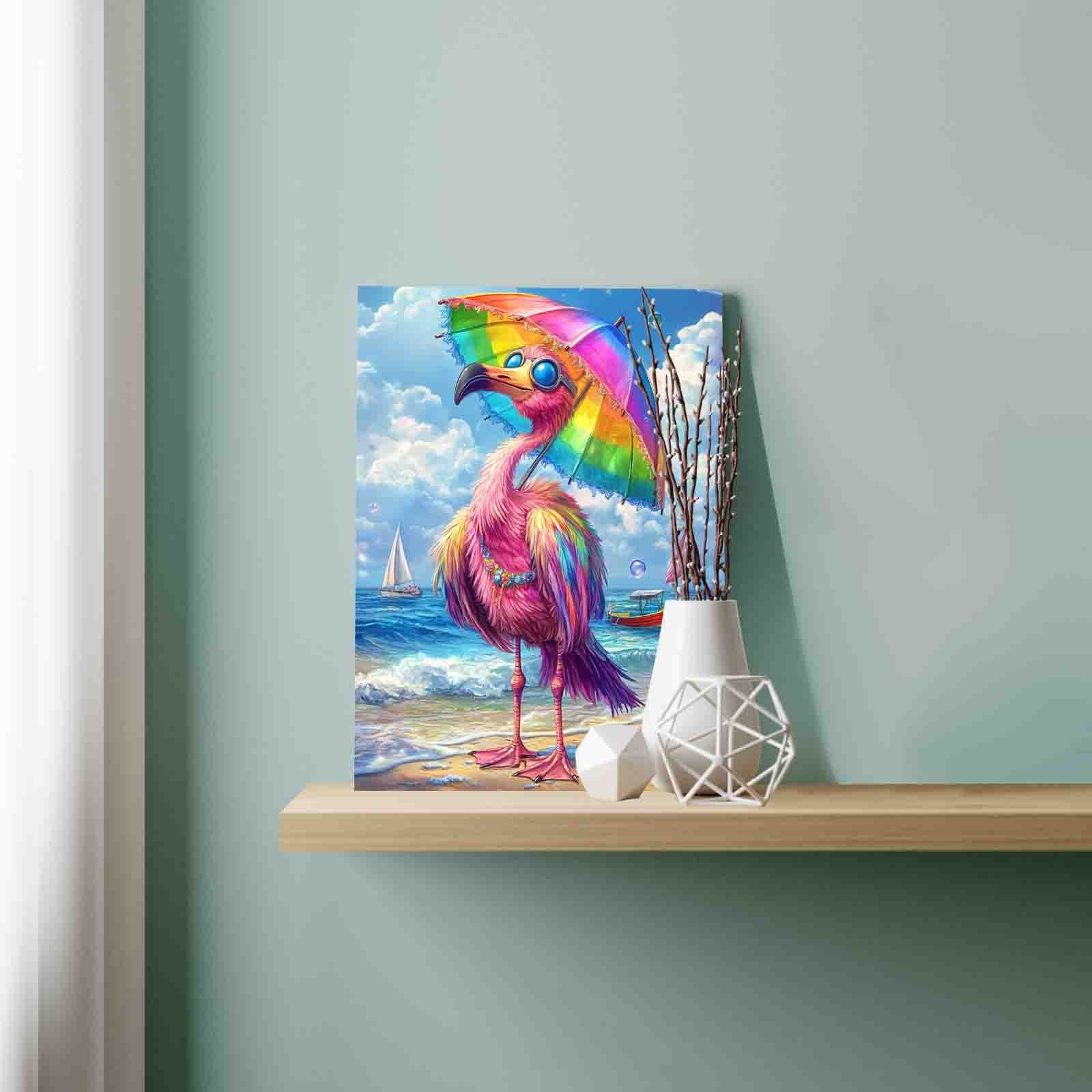 tucocoo-paint-by-numbers-rainbow-flamingo-malen-nach-zahlen-ohne-rahmen image 3