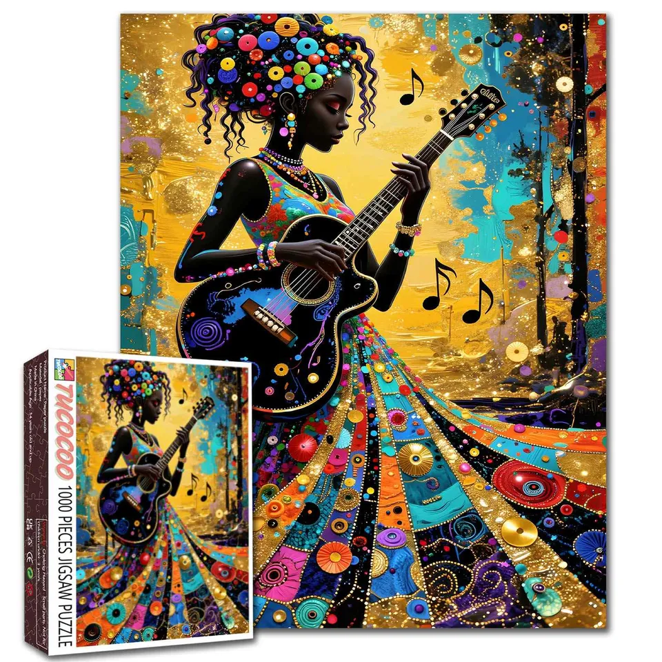 tucocoo-jigsaw-puzzles-guitar-melody-art-puzzle-1000-teile-musik-gitarre image 1