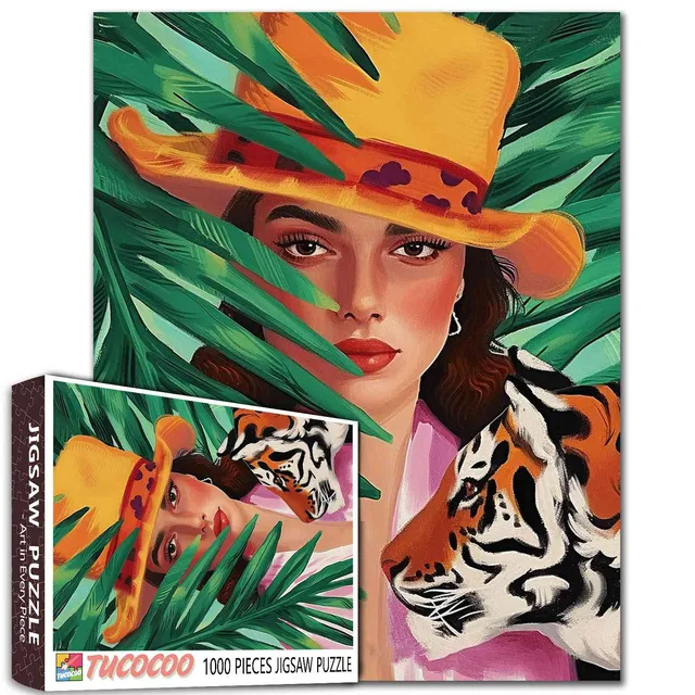 tucocoo-tropical-beauty-tiger-puzzle-1000-teile-dschungel image 1