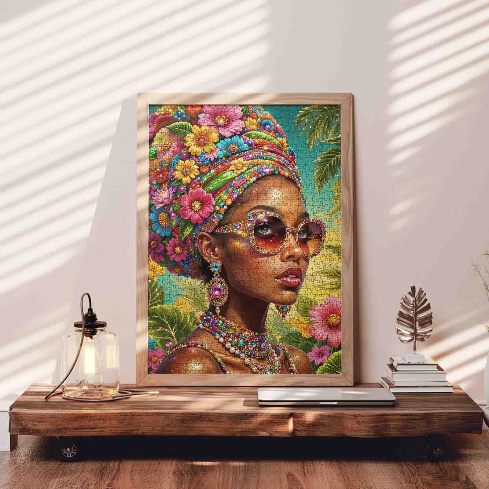 tucocoo-floral-afro-beauty-sonnenbrille-puzzle-1000-teile image 3