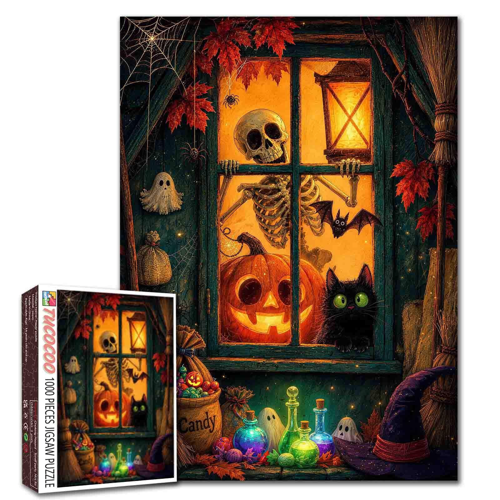 tucocoo-haunted-halloween-window-puzzle-1000-teile-k-rbis image 1