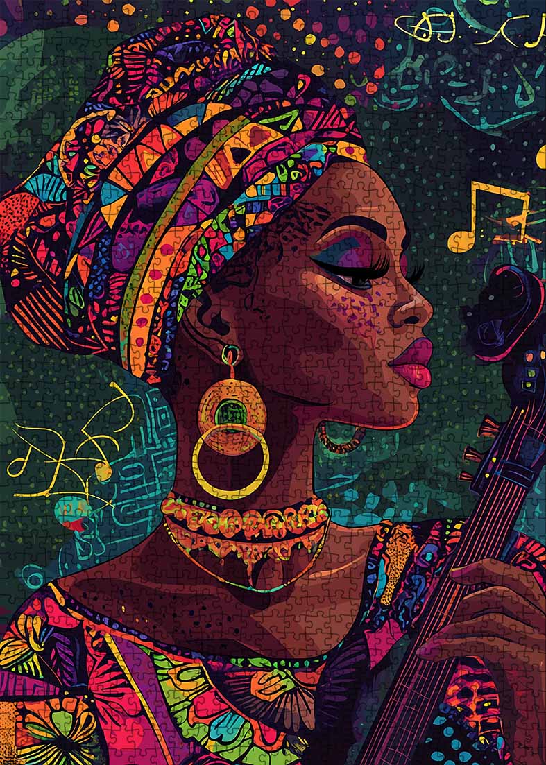 tucocoo-african-music-portrait-puzzle-1000-teile-kunst image 2