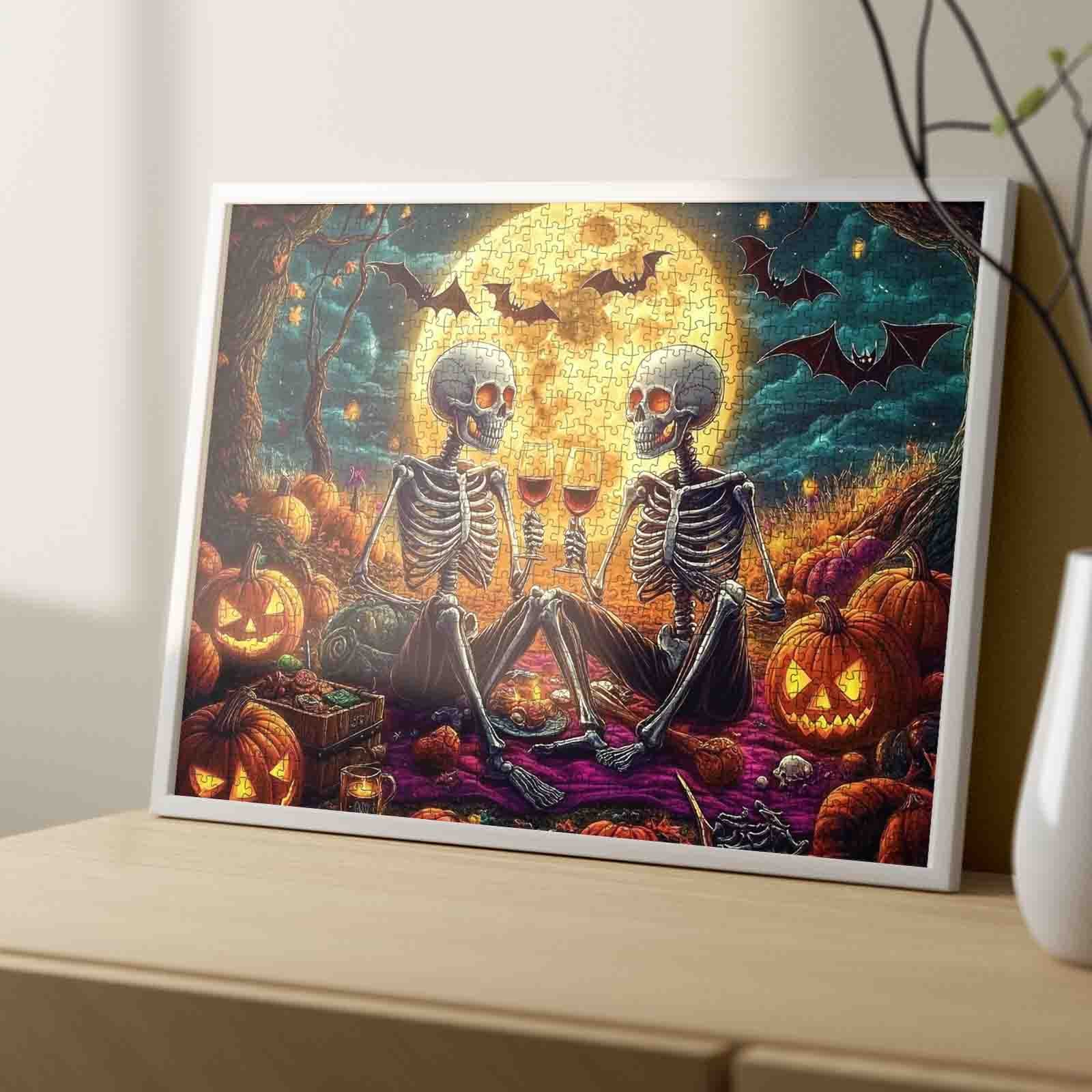 tucocoo-jigsaw-moonlit-skeleton-halloween-toast-puzzle-1000-teile-skelett image 3