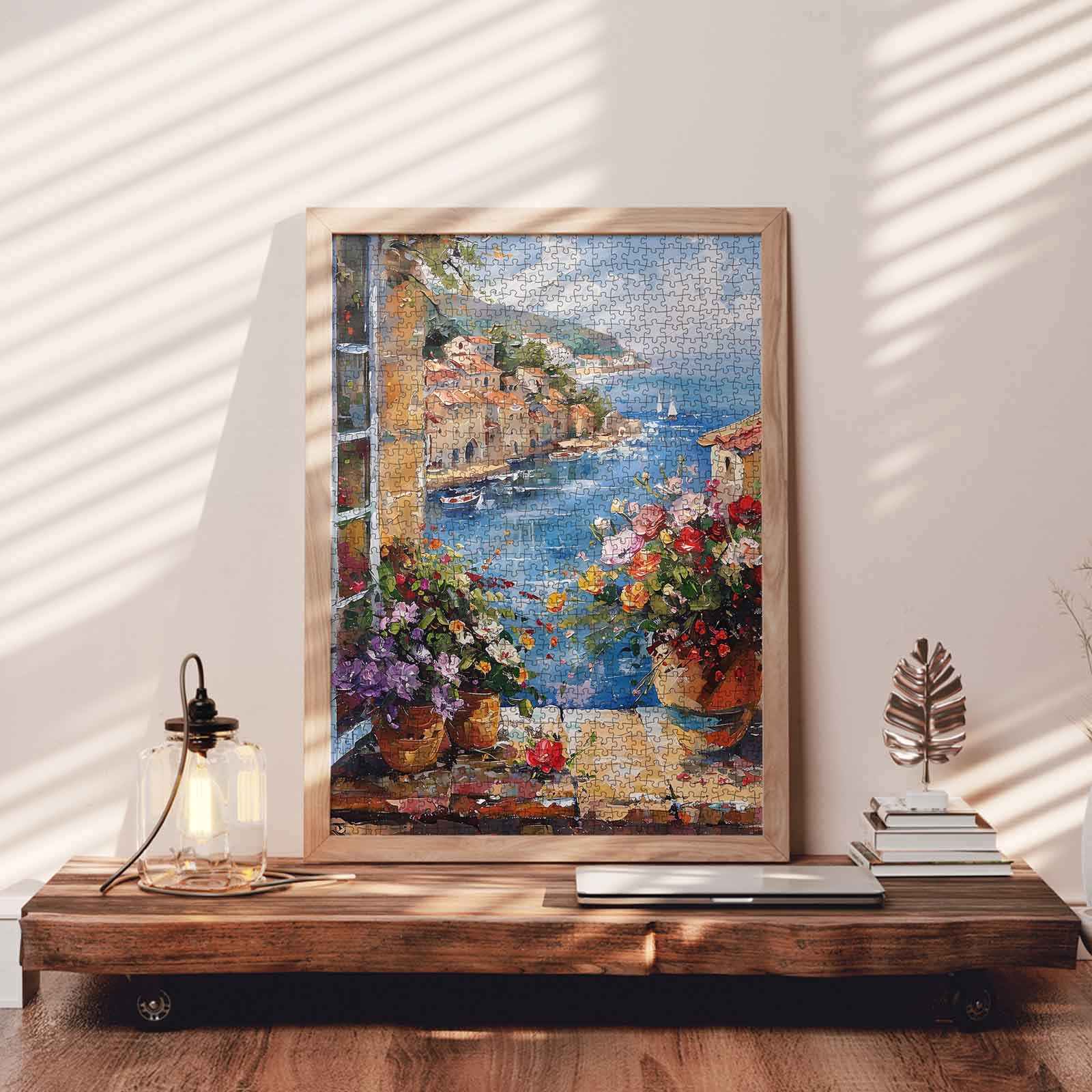 tucocoo-window-view-mediterranean-town-puzzle-1000-teile image 3