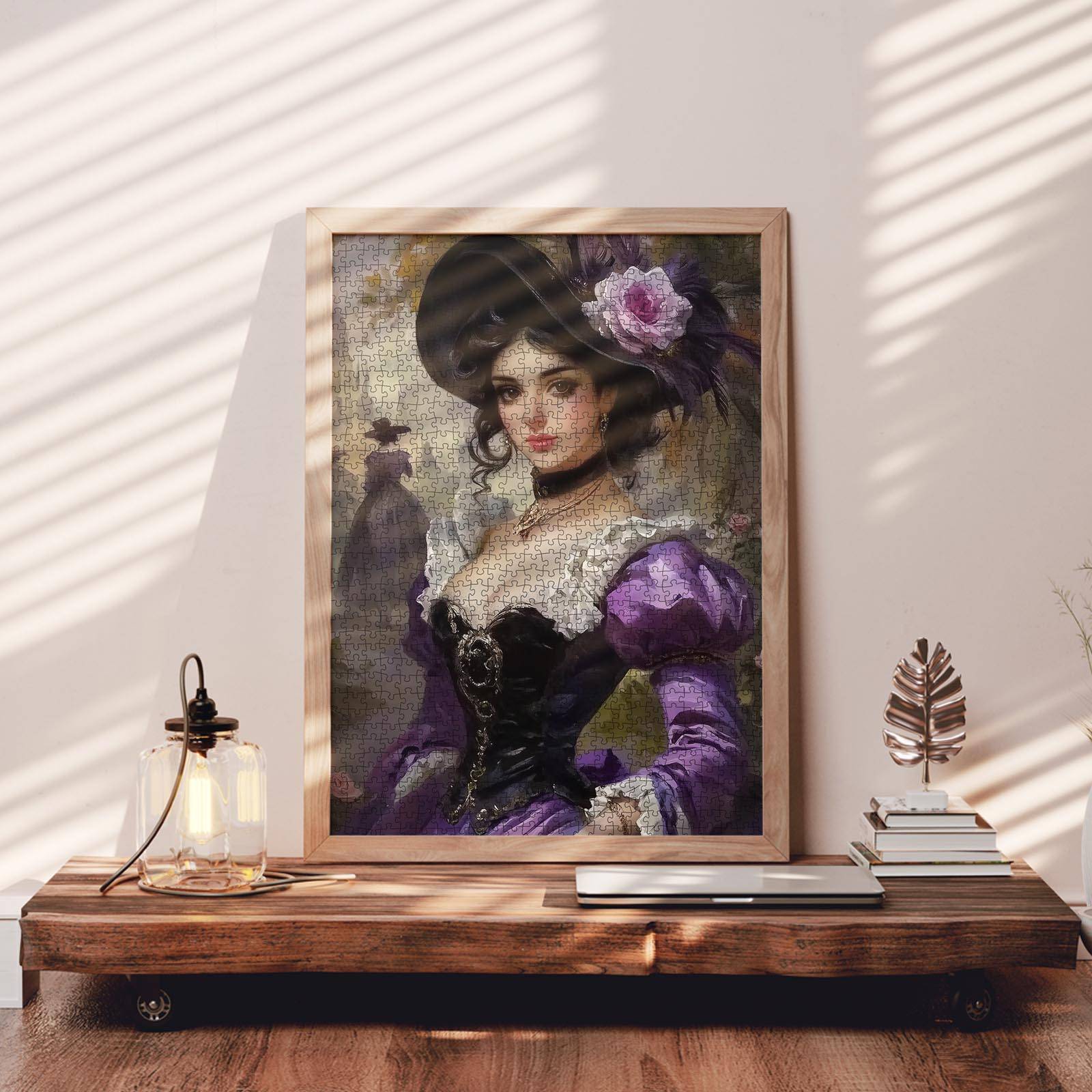 tucocoo-jigsaw-puzzles-victorian-lady-puzzle-1000-teile-lila image 3