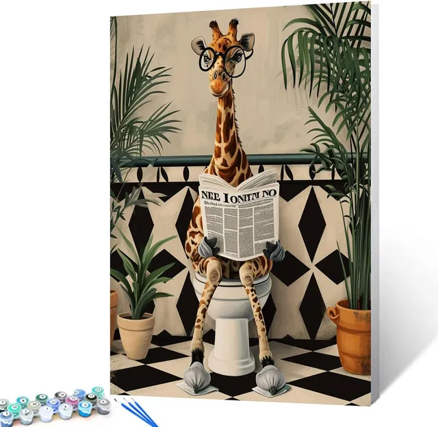 tucocoo-giraffe-auf-toilette-malen-nach-zahlen-40x50-tiere image 1