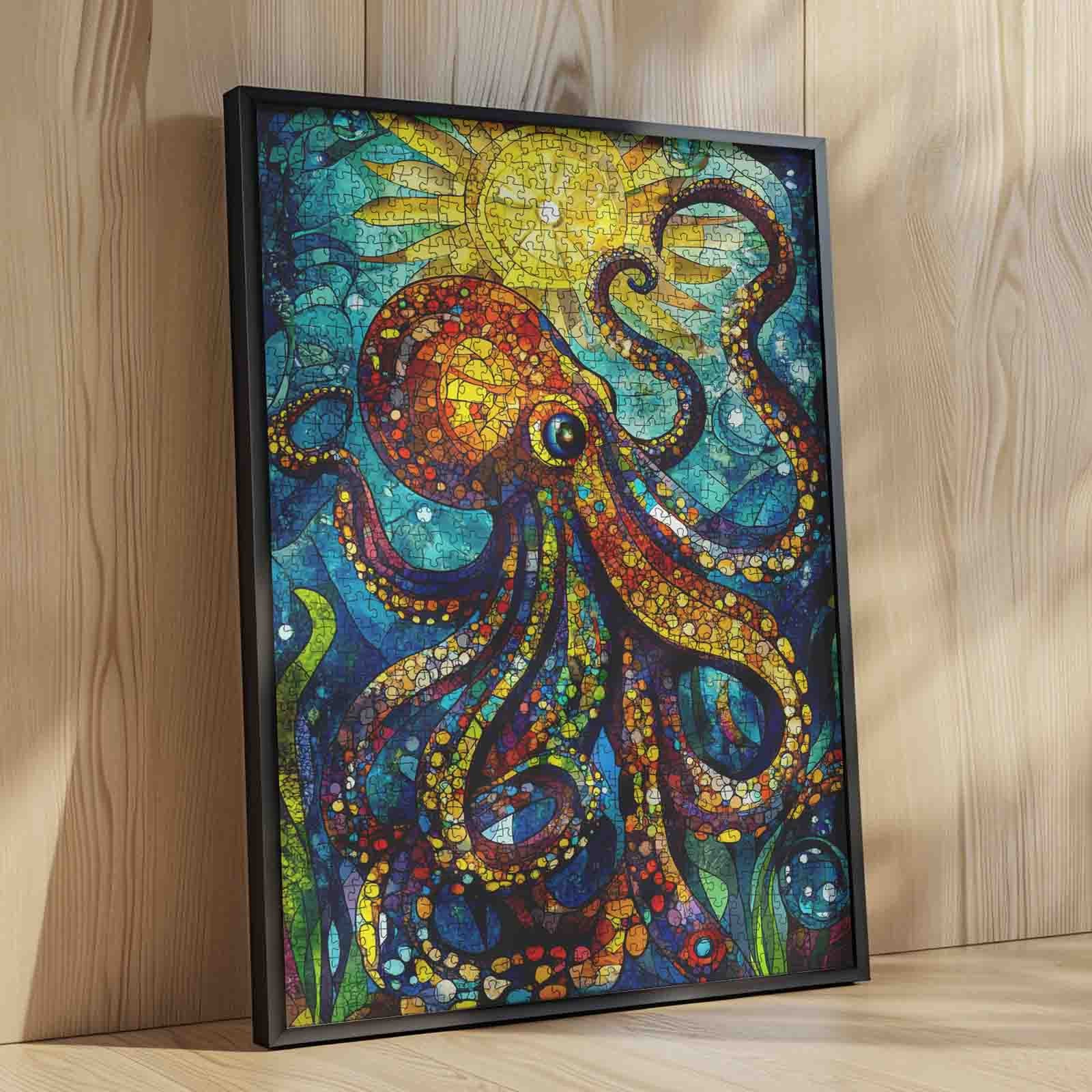 tucocoo-stained-glass-octopus-puzzle-1000-teile-oktopus image 4
