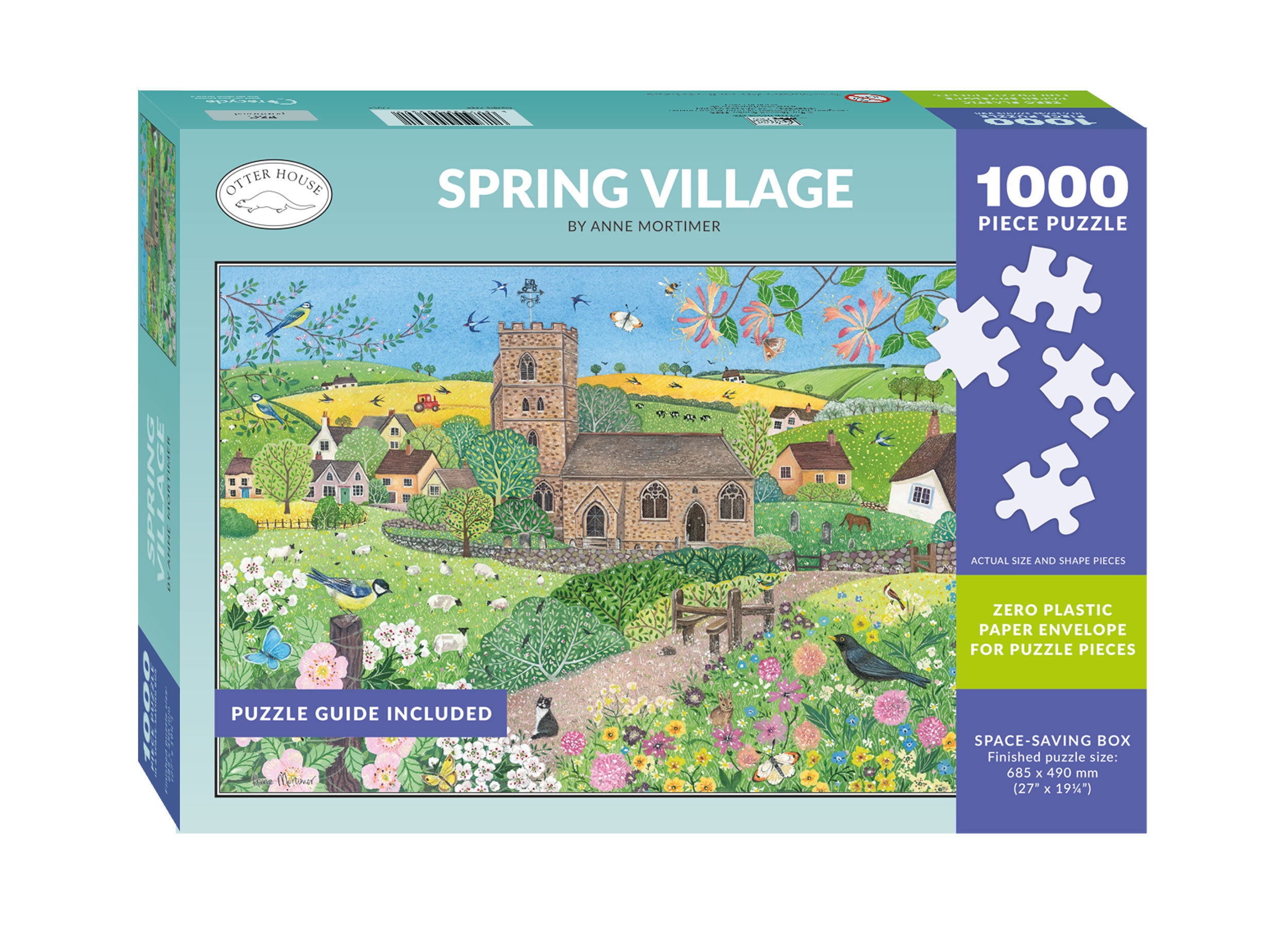 otter-house-spring-village-puzzle-1000-teile-dorf image 2
