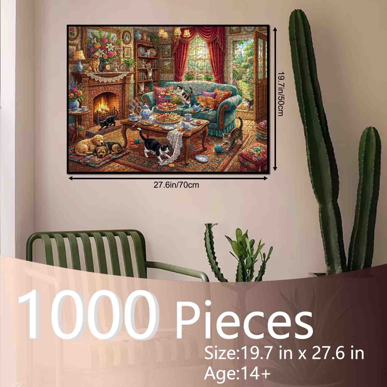 tucocoo-cozy-cat-tea-party-puzzle-1000-teile-katzen image 5