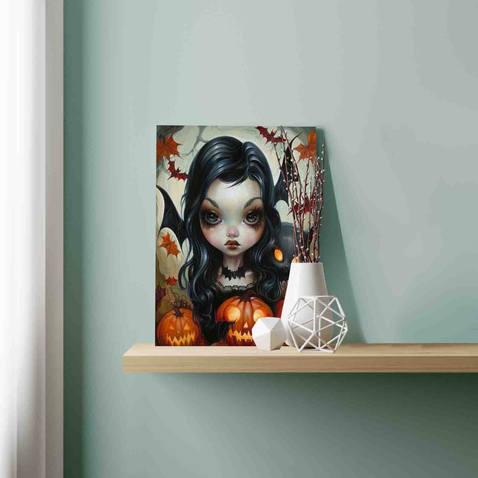 tucocoo-paint-by-numbers-gothic-girl-pumpkins-malen-nach-zahlen-40x50-halloween image 3