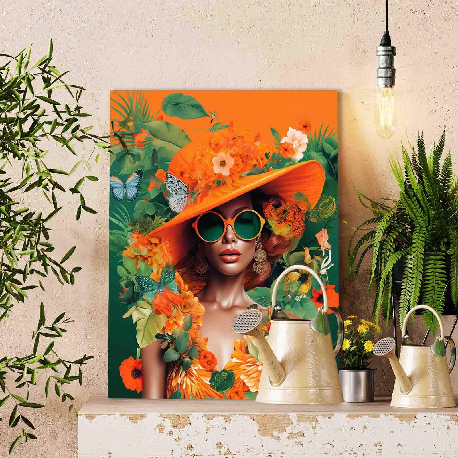tucocoo-tropical-woman-orange-hat-malen-nach-zahlen-40x50-ohne-rahmen image 2