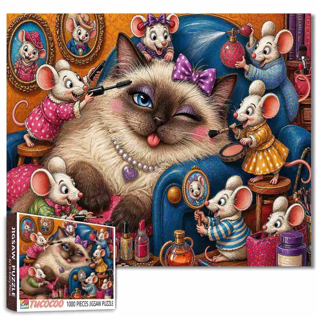 tucocoo-jigsaw-mice-glam-squad-puzzle-1000-teile-katze image 1