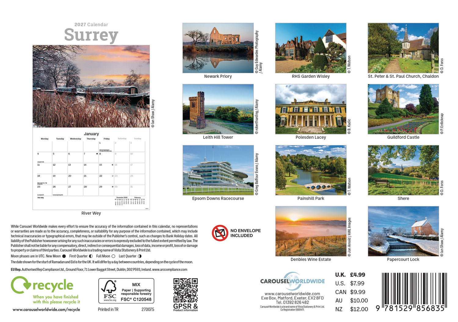 otter-house-surrey-a5-kalender-2027-wandkalender-region image 2