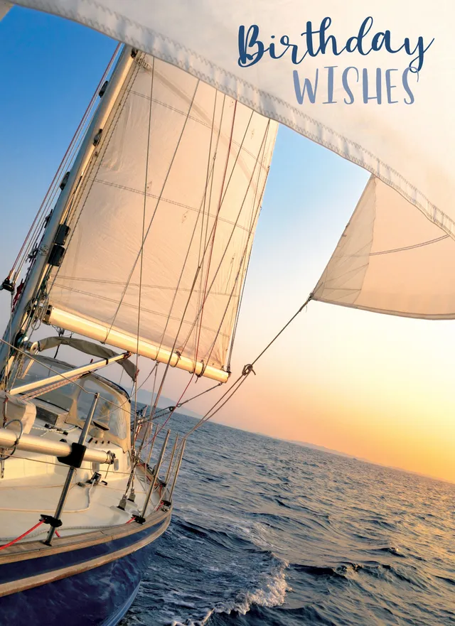 otter-house-first-class-male-yacht-sails-geburtstagskarte-mann image 1