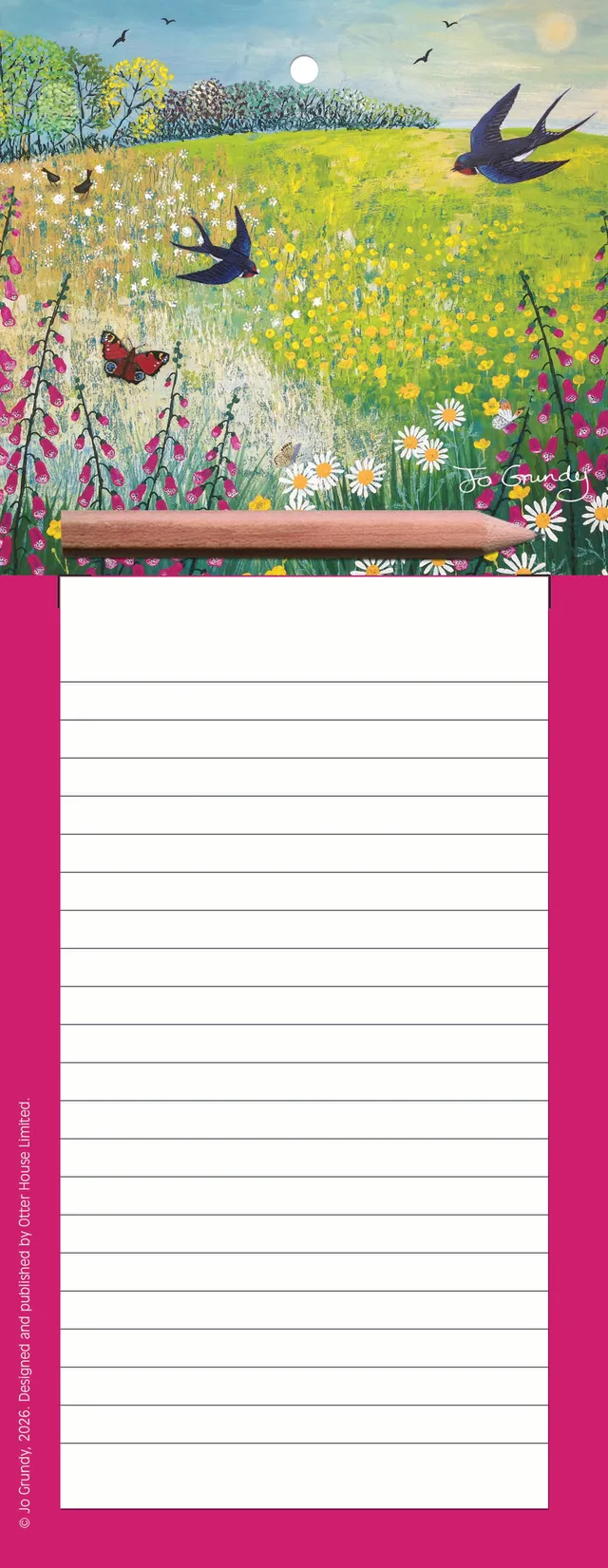 otter-house-jo-grundy-magnet-memo-block-schmetterlinge image 1