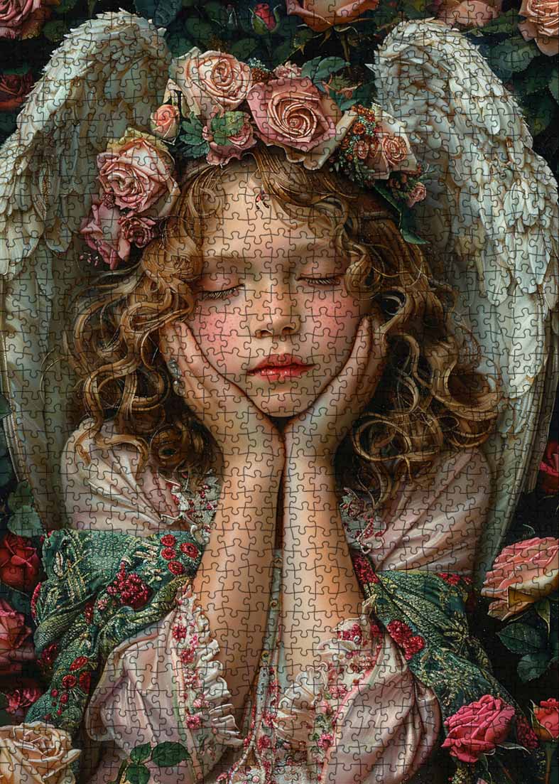 tucocoo-angelic-beauty-roses-puzzle-1000-teile-engel image 2