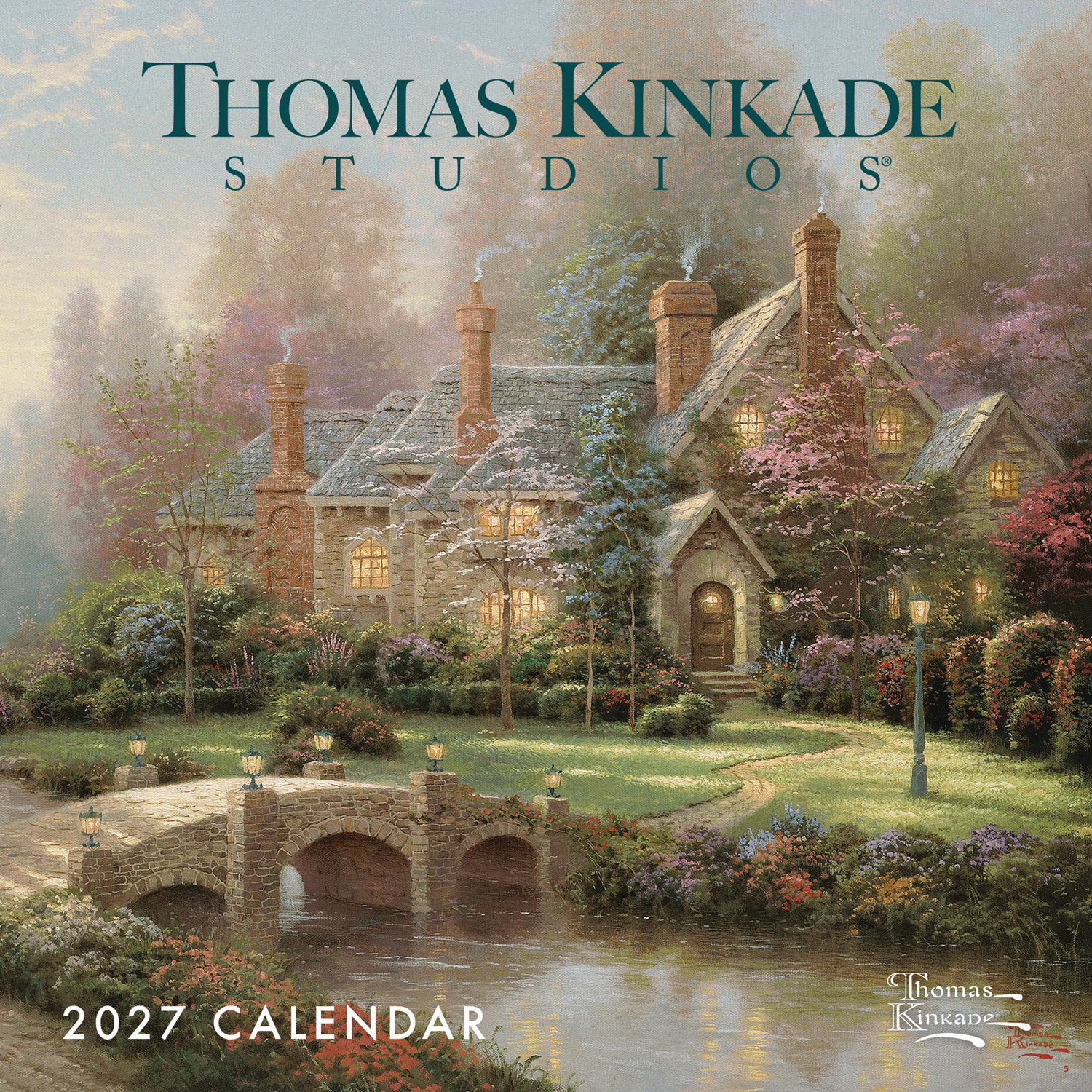 otter-house-kinkade-mini-kalender-2027-wandkalender-kunst image 1