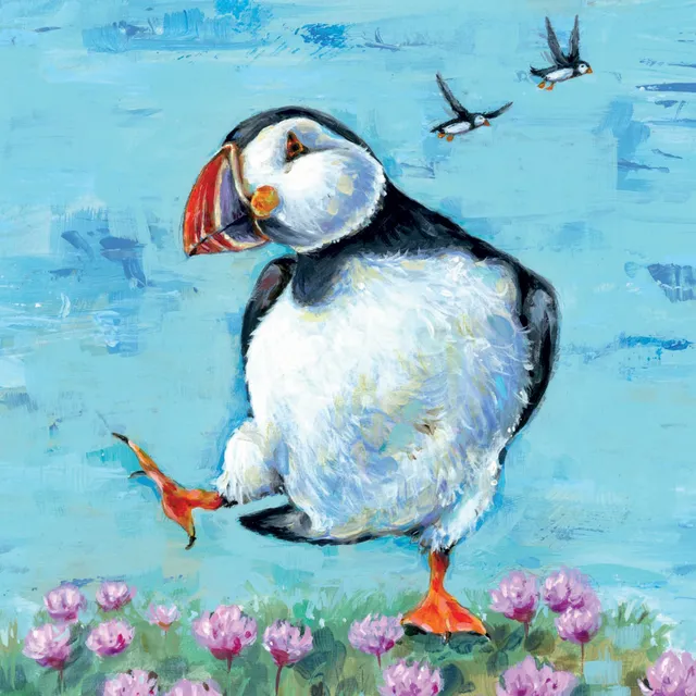 otter-house-wild-friends-puffin-gru-karte-papageitaucher image 1