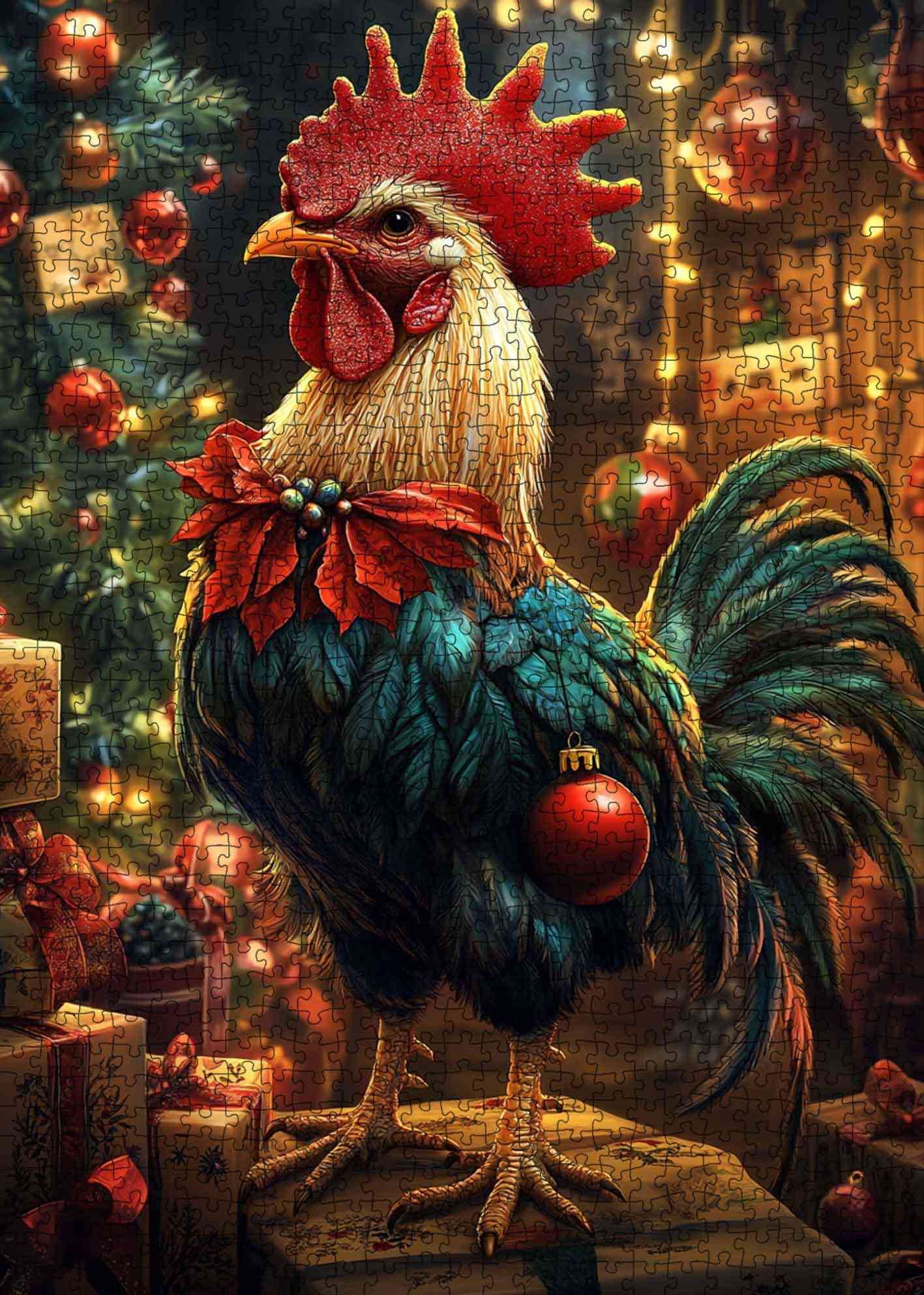 tucocoo-christmas-rooster-puzzle-1000-teile-weihnachten image 2