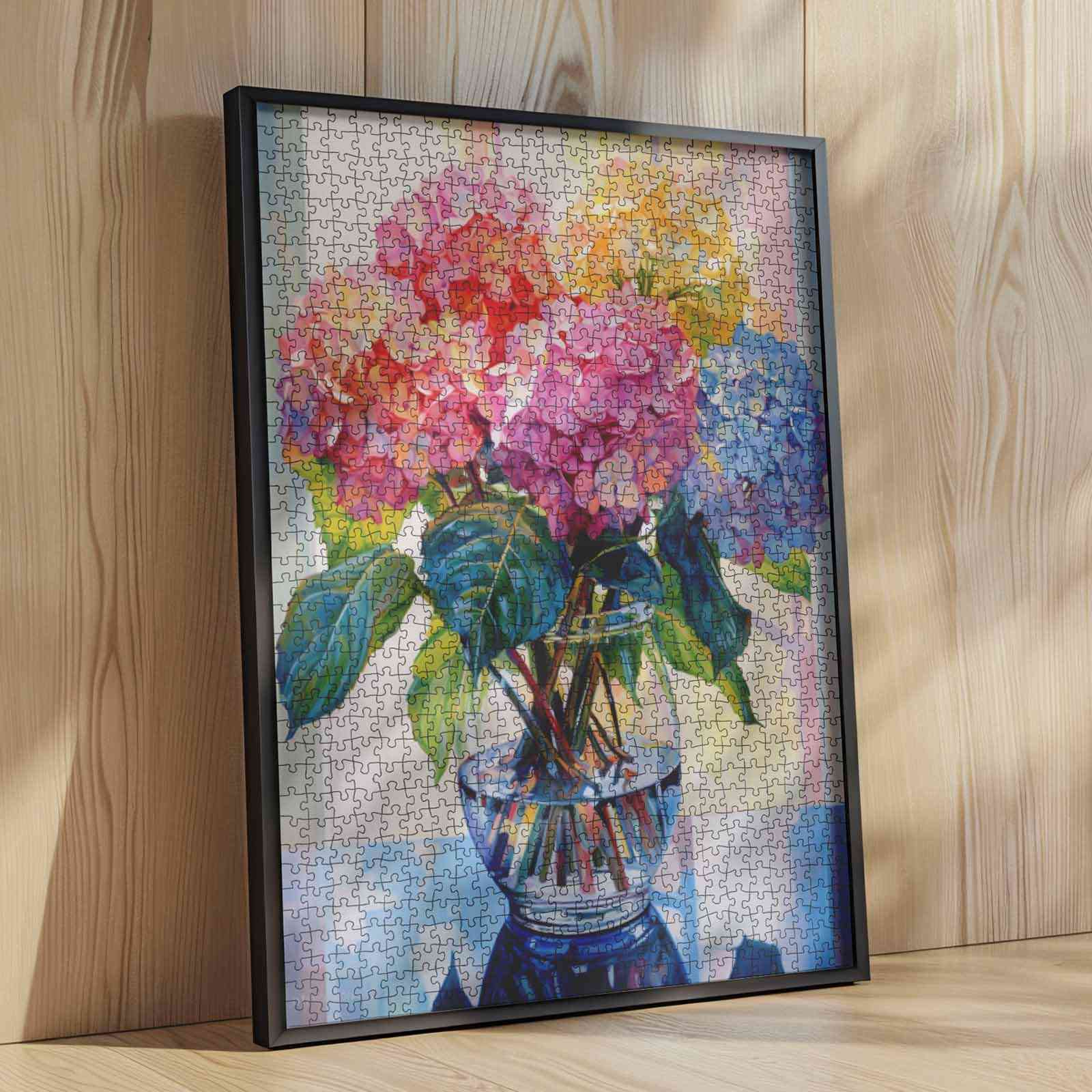 tucocoo-colorful-hydrangeas-in-vase-puzzle-1000-teile-blumen image 4