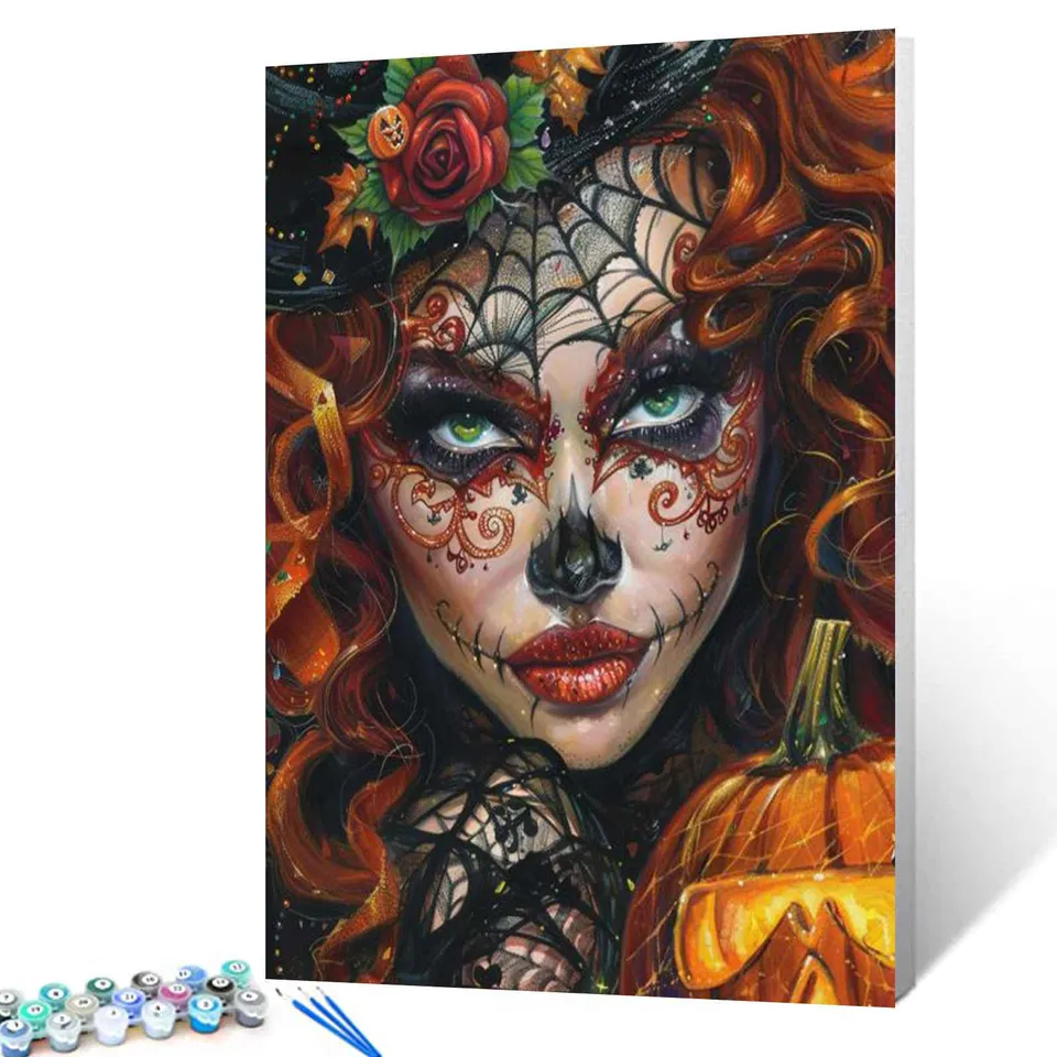 tucocoo-paint-by-numbers-sch-del-frau-malen-nach-zahlen-40x50-ohne-rahmen image 1