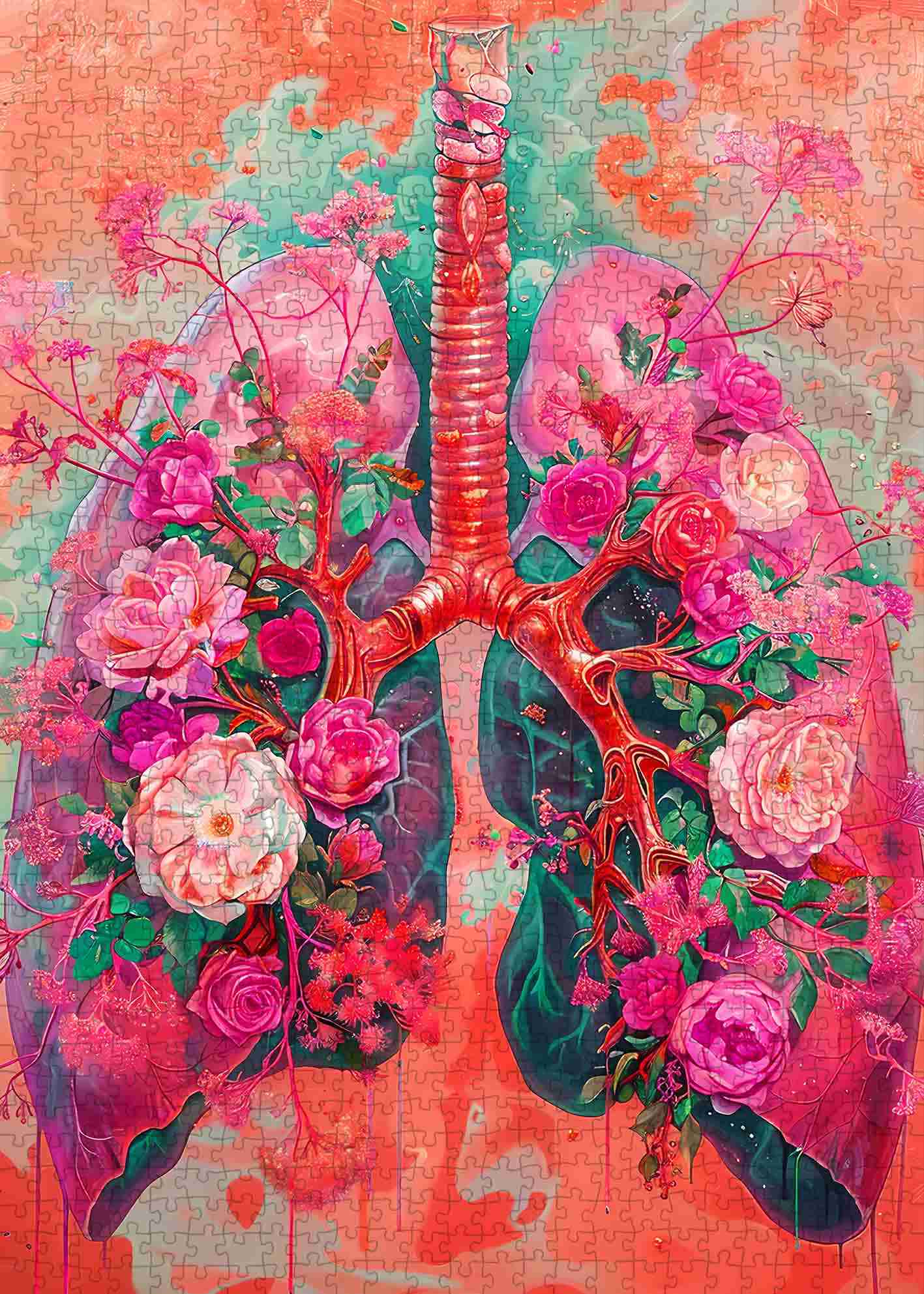 tucocoo-floral-lungs-puzzle-1000-teile-blumenmotiv image 2