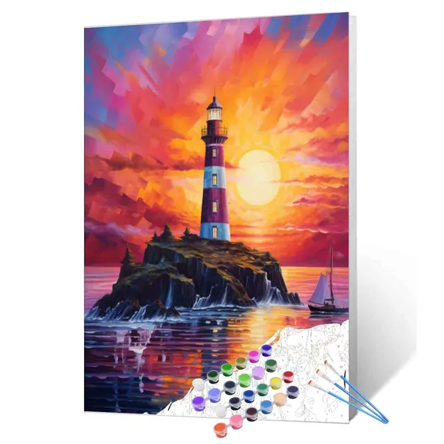 tucocoo-paint-by-numbers-lighthouse-malen-nach-zahlen-40x50-meer image 1