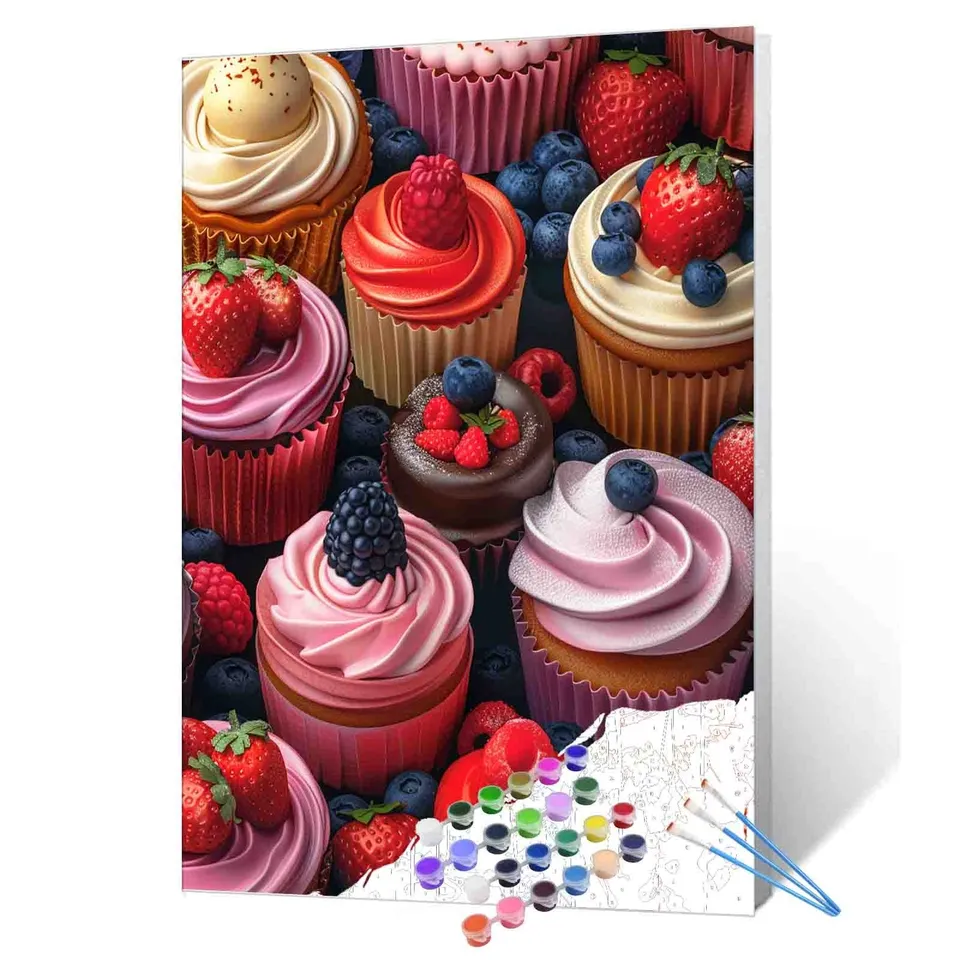 tucocoo-berry-cupcakes-malen-nach-zahlen-40x50-essen image 1