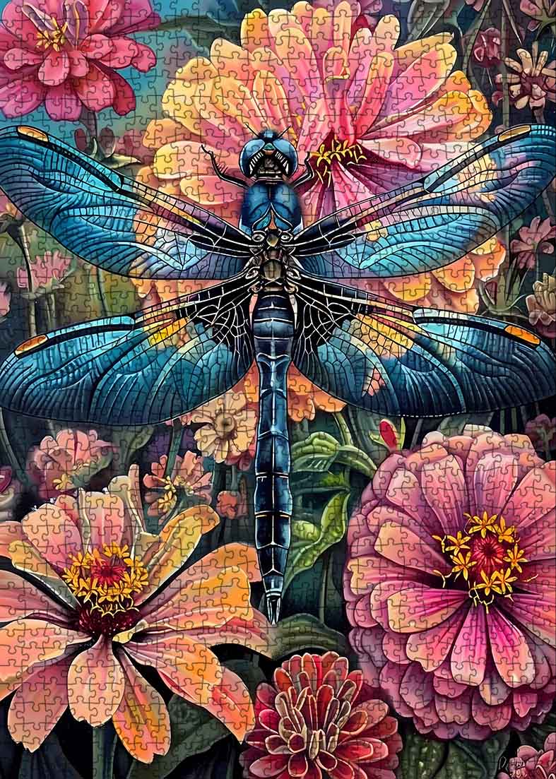 tucocoo-dragonfly-garden-puzzle-1000-teile-libelle-garten image 2