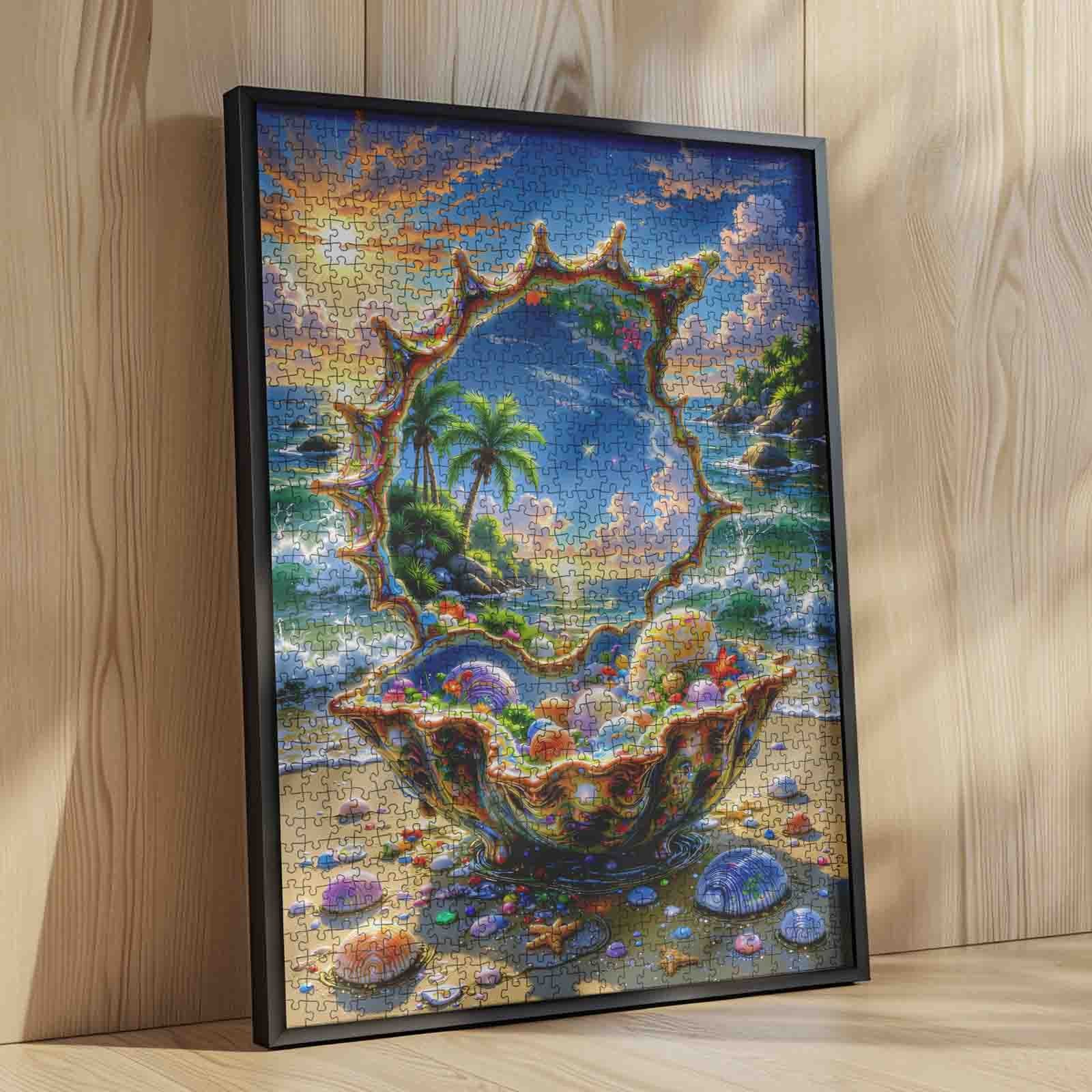 tucocoo-sunlit-tropical-cove-giant-seashell-puzzle-1000teile image 4