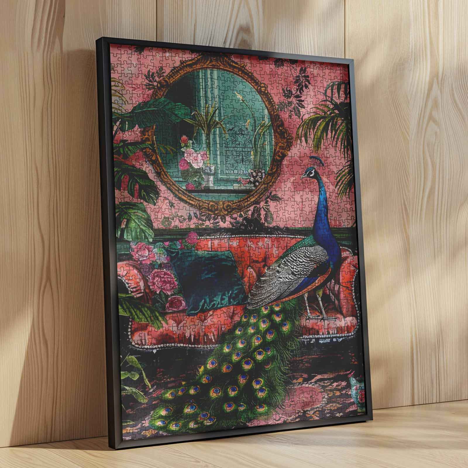 tucocoo-elegant-peacock-puzzle-1000-teile-pfau-sofa image 4